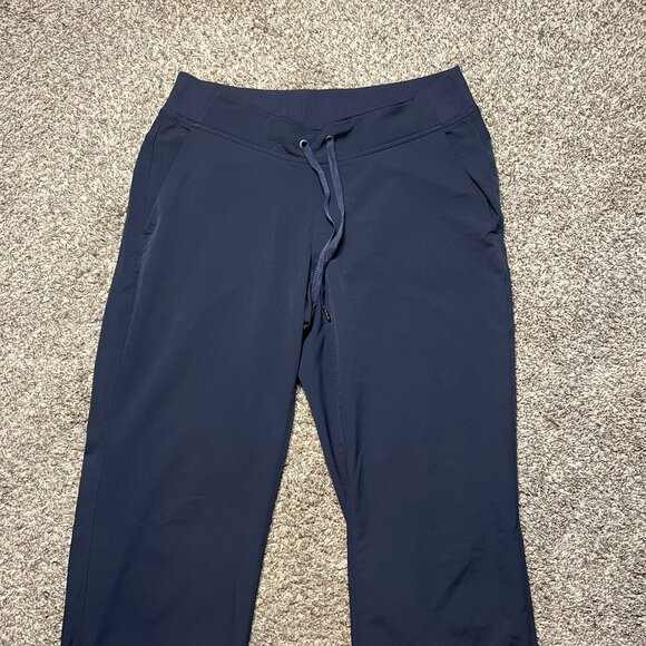 Athleta Womens Size 8 Black Wide Leg Drawstring Travel Lounge Pants - Picture 7 of 7